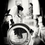 zdjęcia ślubne, Panna Młoda na wózku inwalidzkim
